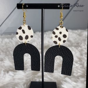 Handmade Faux Leather Earrings!